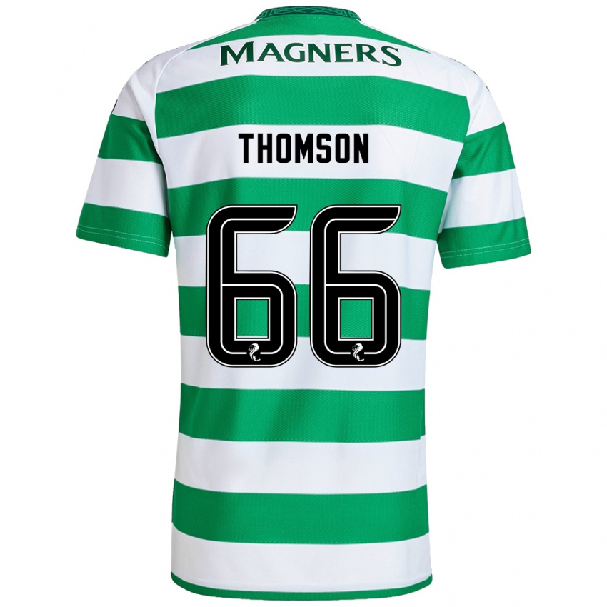 Niño Camiseta Corey Thomson #66 Verde Blanco 1ª Equipación 2024/25 La Camisa México