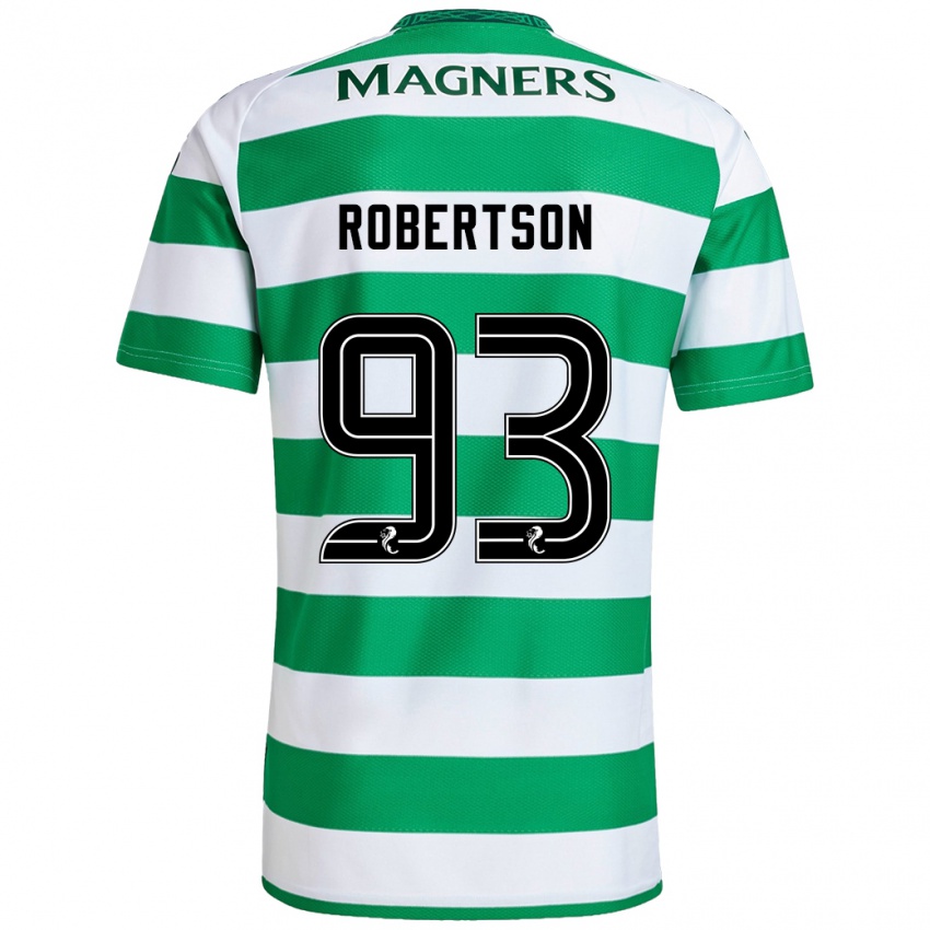 Niño Camiseta Mitchell Robertson #93 Verde Blanco 1ª Equipación 2024/25 La Camisa México