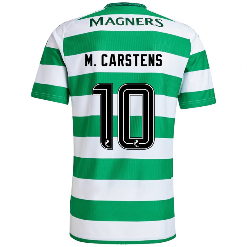 Niño Camiseta Mathilde Carstens #10 Verde Blanco 1ª Equipación 2024/25 La Camisa México