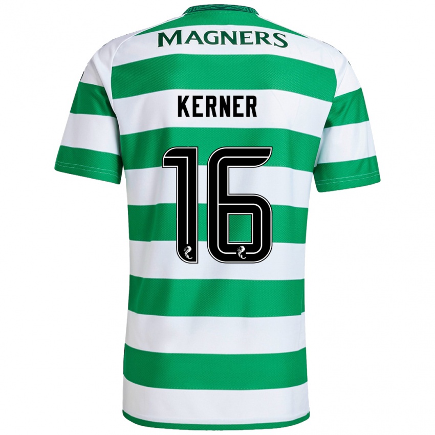 Niño Camiseta Hana Kerner #16 Verde Blanco 1ª Equipación 2024/25 La Camisa México