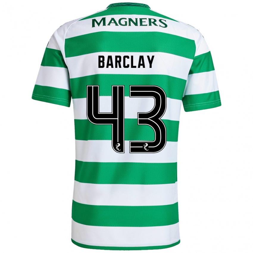 Niño Camiseta Lucy Barclay #43 Verde Blanco 1ª Equipación 2024/25 La Camisa México