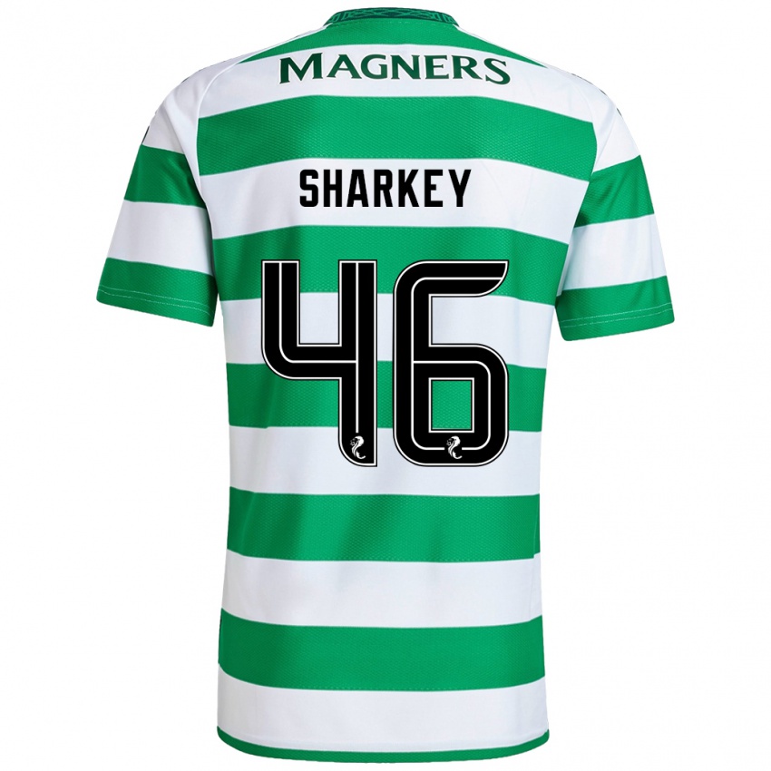 Niño Camiseta Amy Sharkey #46 Verde Blanco 1ª Equipación 2024/25 La Camisa México