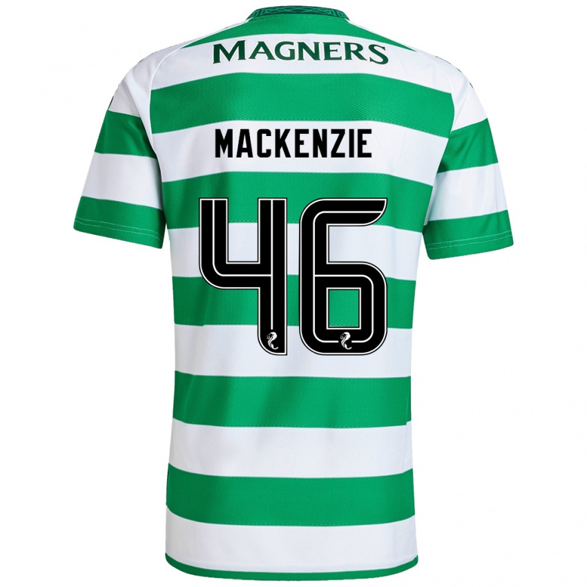 Niño Camiseta Magnus Mackenzie #46 Verde Blanco 1ª Equipación 2024/25 La Camisa México