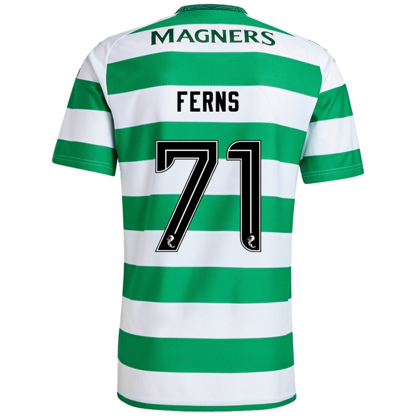 Niño Camiseta Abbie Ferns #71 Verde Blanco 1ª Equipación 2024/25 La Camisa México