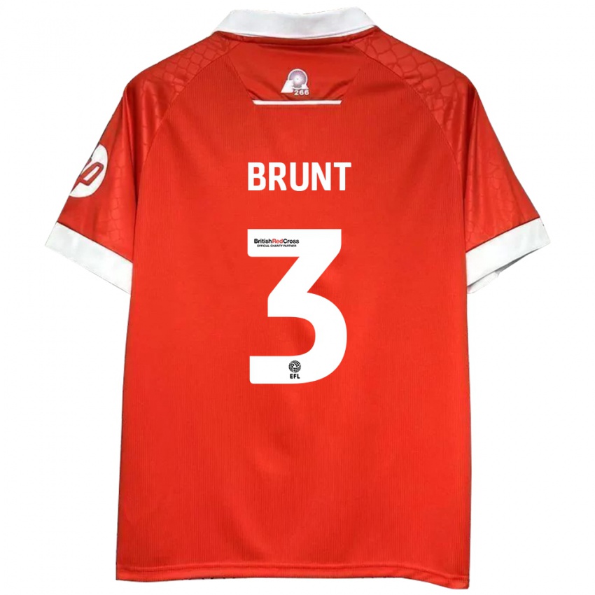 Niño Camiseta Lewis Brunt #3 Rojo Blanco 1ª Equipación 2024/25 La Camisa México