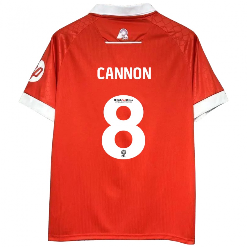 Niño Camiseta Andy Cannon #8 Rojo Blanco 1ª Equipación 2024/25 La Camisa México