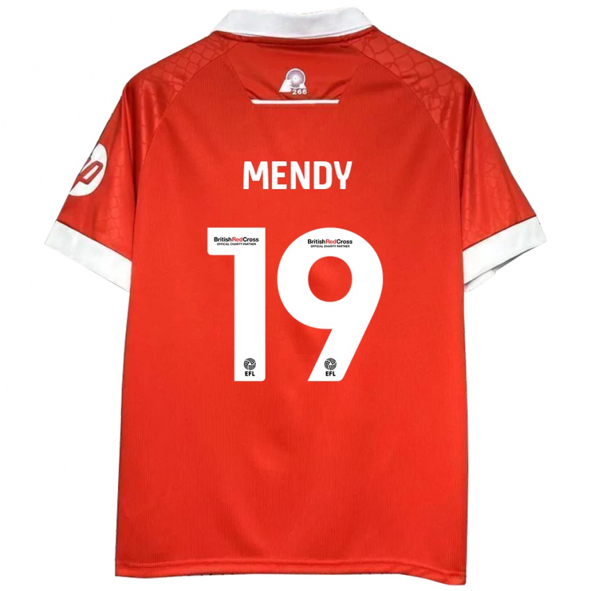 Niño Camiseta Jacob Mendy #19 Rojo Blanco 1ª Equipación 2024/25 La Camisa México