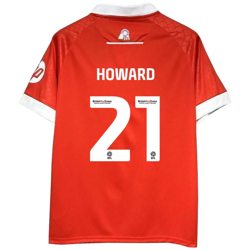 Niño Camiseta Mark Howard #21 Rojo Blanco 1ª Equipación 2024/25 La Camisa México