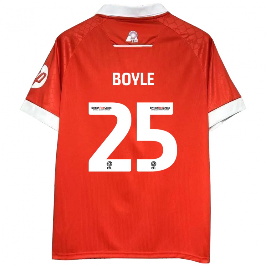 Niño Camiseta Will Boyle #25 Rojo Blanco 1ª Equipación 2024/25 La Camisa México