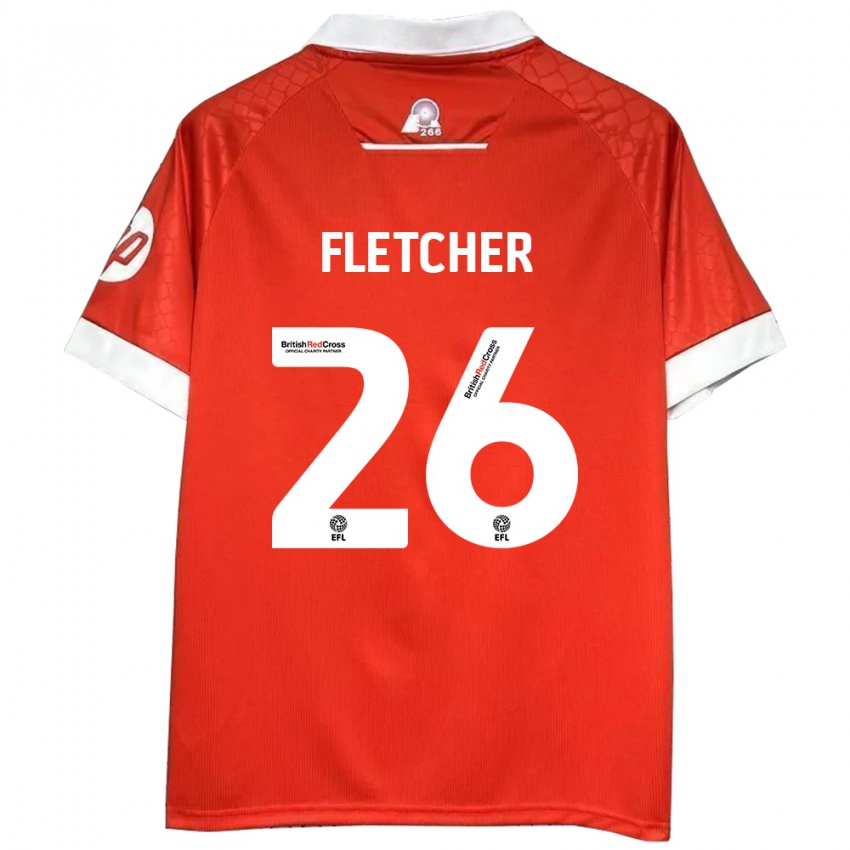 Niño Camiseta Steven Fletcher #26 Rojo Blanco 1ª Equipación 2024/25 La Camisa México