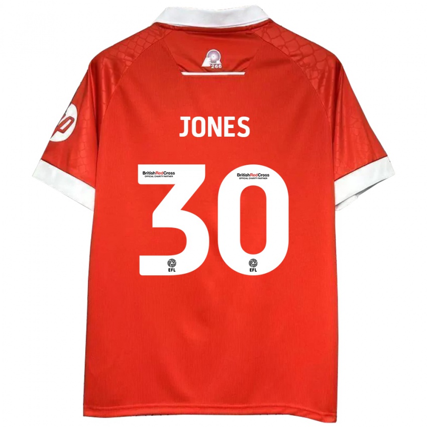 Niño Camiseta James Jones #30 Rojo Blanco 1ª Equipación 2024/25 La Camisa México