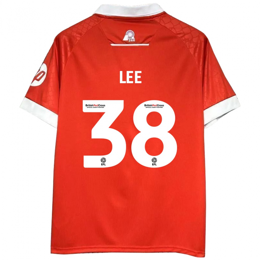 Niño Camiseta Elliot Lee #38 Rojo Blanco 1ª Equipación 2024/25 La Camisa México