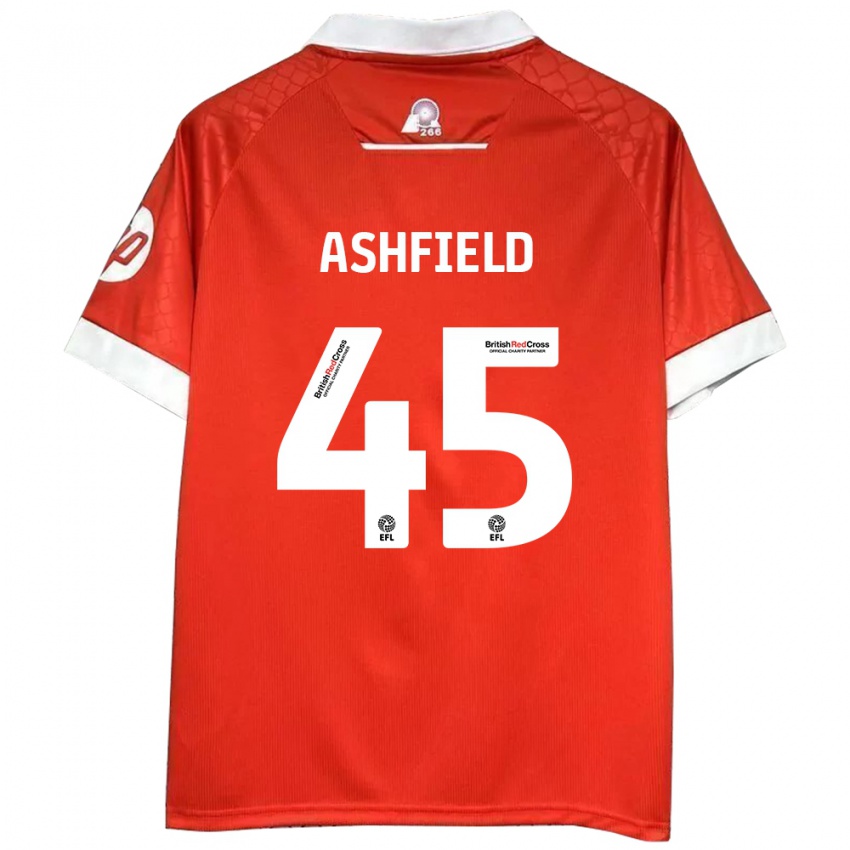 Niño Camiseta Harry Ashfield #45 Rojo Blanco 1ª Equipación 2024/25 La Camisa México