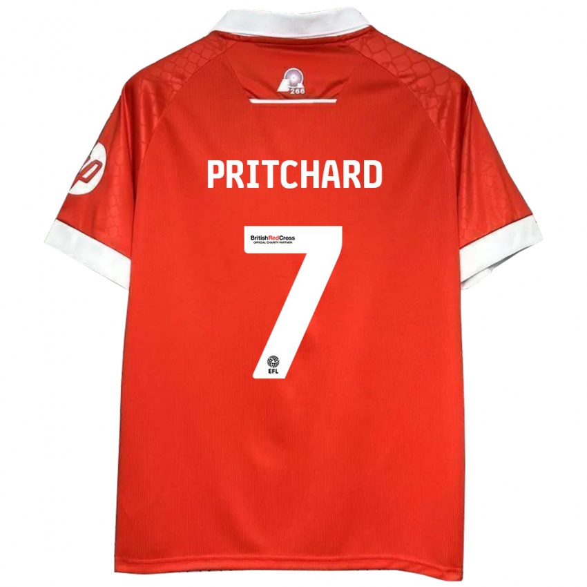 Niño Camiseta Rebecca Pritchard #7 Rojo Blanco 1ª Equipación 2024/25 La Camisa México