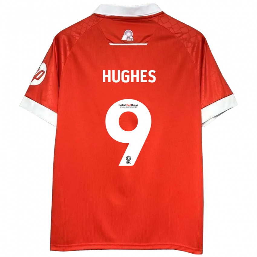 Niño Camiseta Rosie Hughes #9 Rojo Blanco 1ª Equipación 2024/25 La Camisa México