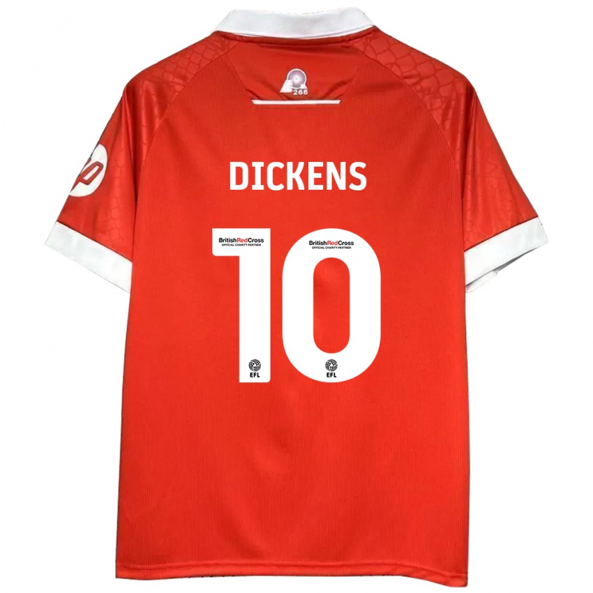 Niño Camiseta Tj Dickens #10 Rojo Blanco 1ª Equipación 2024/25 La Camisa México