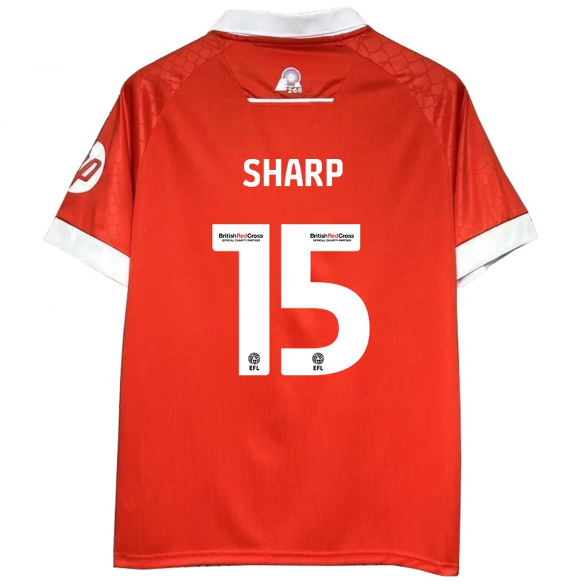 Niño Camiseta Katie Sharp #15 Rojo Blanco 1ª Equipación 2024/25 La Camisa México