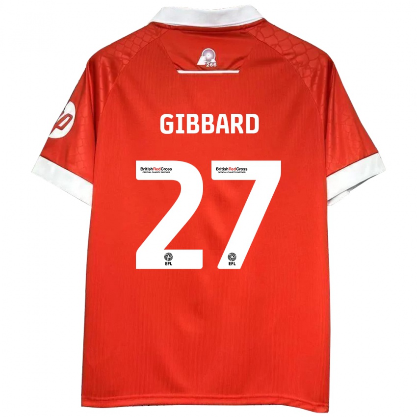 Niño Camiseta Mari Gibbard #27 Rojo Blanco 1ª Equipación 2024/25 La Camisa México