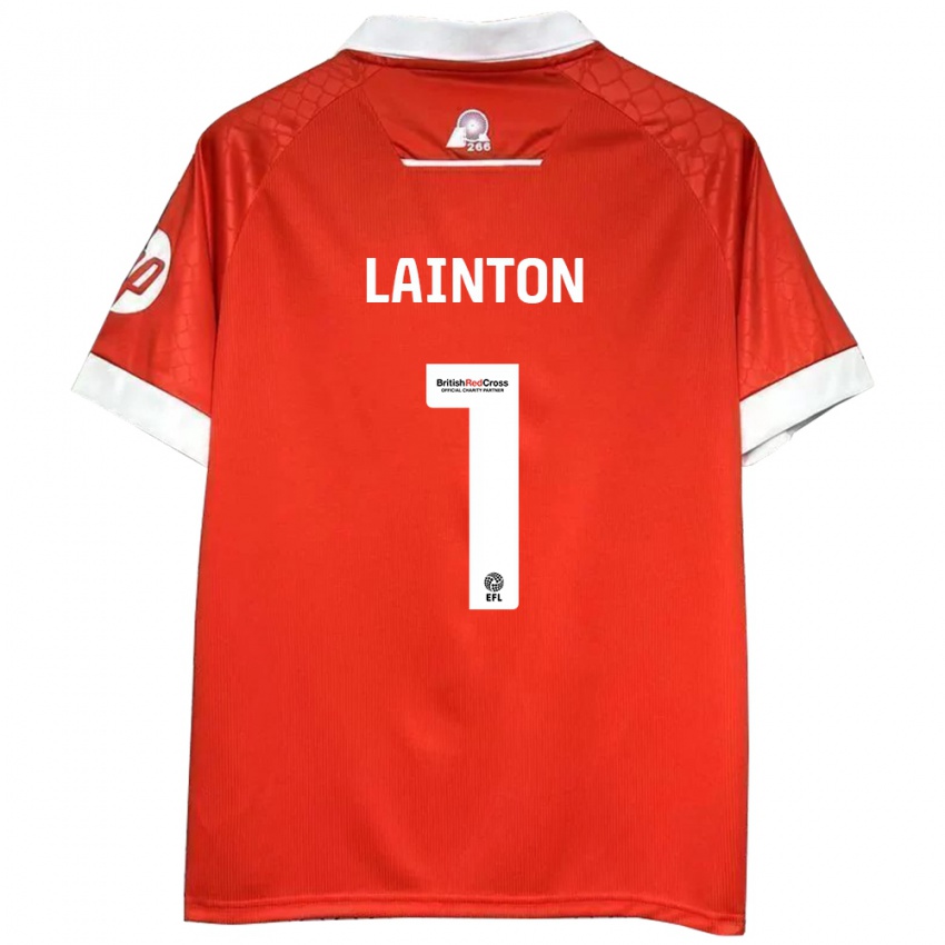 Niño Camiseta Rob Lainton #1 Rojo Blanco 1ª Equipación 2024/25 La Camisa México