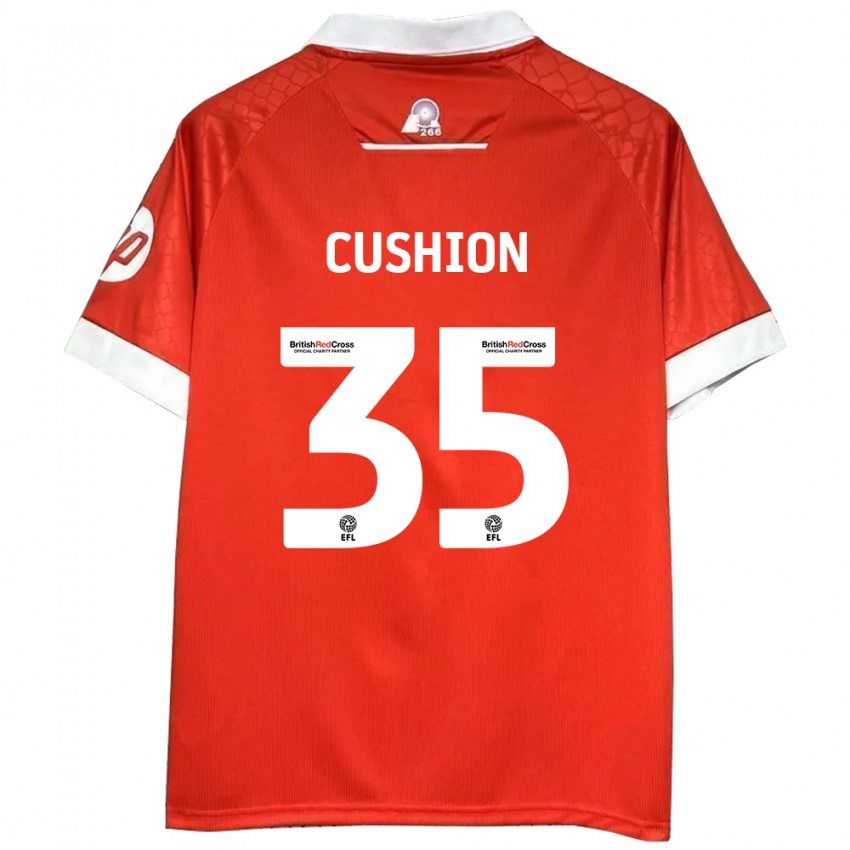 Niño Camiseta Owen Cushion #35 Rojo Blanco 1ª Equipación 2024/25 La Camisa México