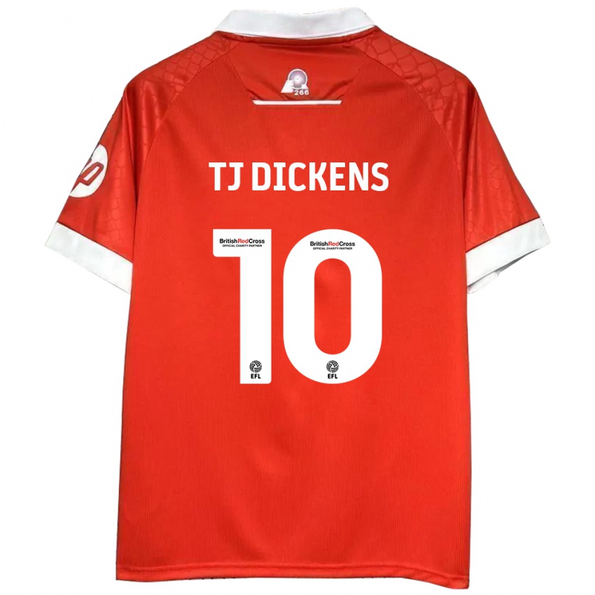 Niño Camiseta Tonicha Tj Dickens #10 Rojo Blanco 1ª Equipación 2024/25 La Camisa México