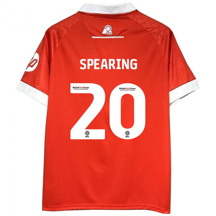 Niño Camiseta Natasha Spearing #20 Rojo Blanco 1ª Equipación 2024/25 La Camisa México