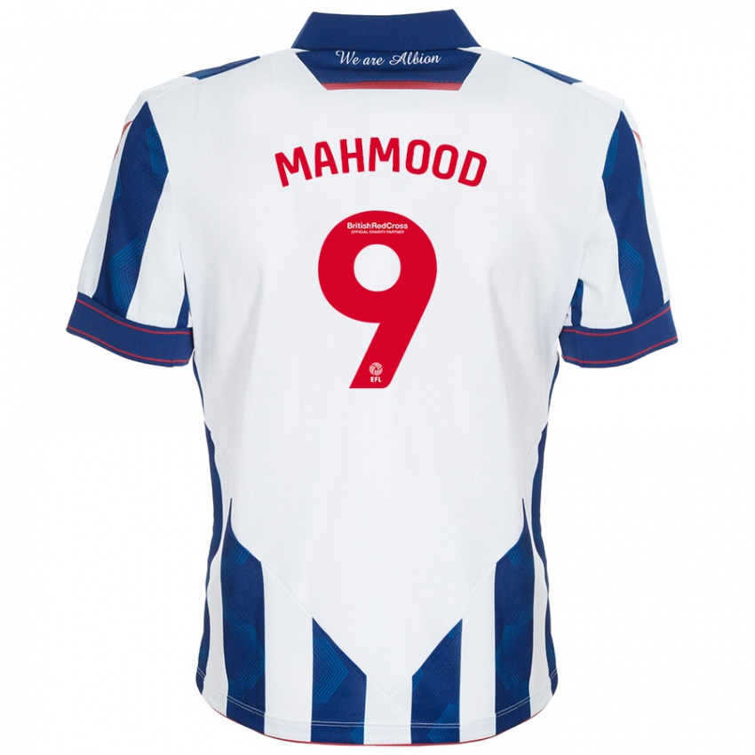 Niño Camiseta Mariam Mahmood #9 Blanco Azul Oscuro 1ª Equipación 2024/25 La Camisa México