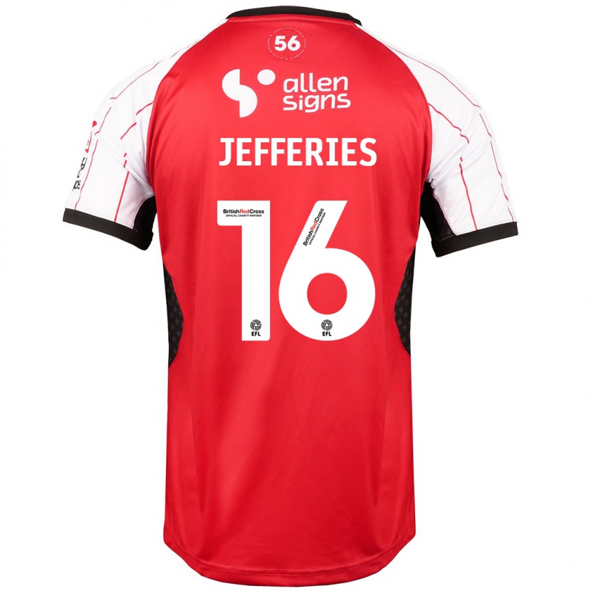 Niño Camiseta Dom Jefferies #16 Blanco 1ª Equipación 2024/25 La Camisa México