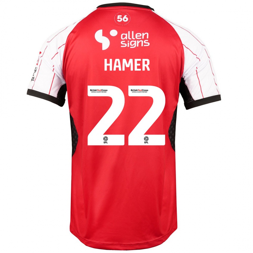 Niño Camiseta Tom Hamer #22 Blanco 1ª Equipación 2024/25 La Camisa México