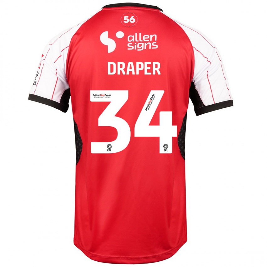 Niño Camiseta Freddie Draper #34 Blanco 1ª Equipación 2024/25 La Camisa México