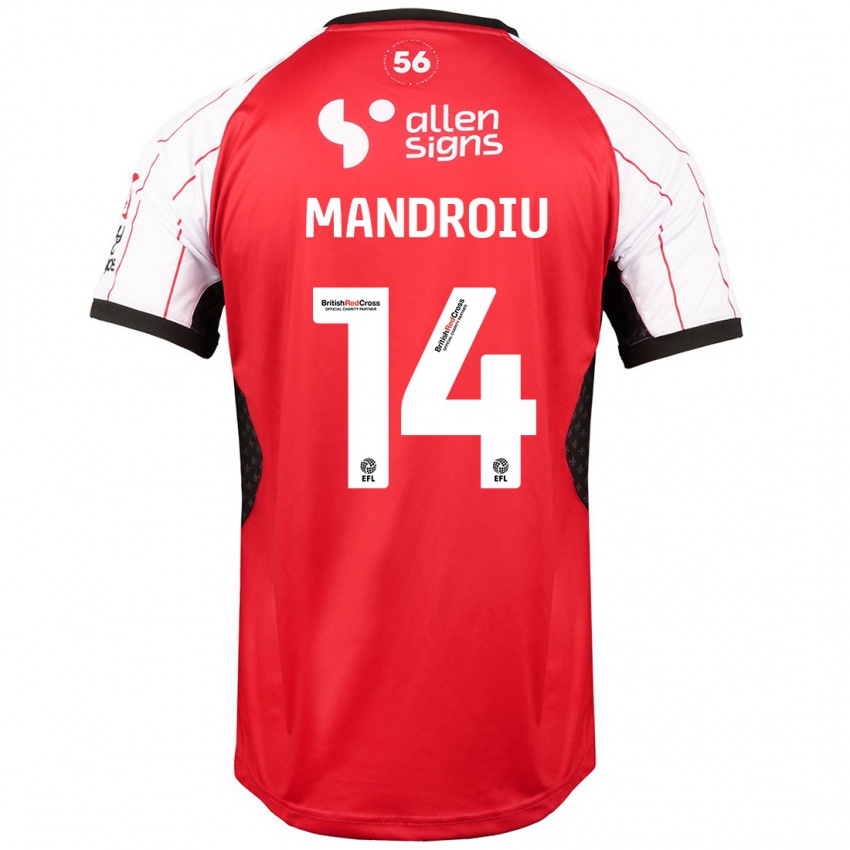 Niño Camiseta Daniel Mandroiu #14 Blanco 1ª Equipación 2024/25 La Camisa México