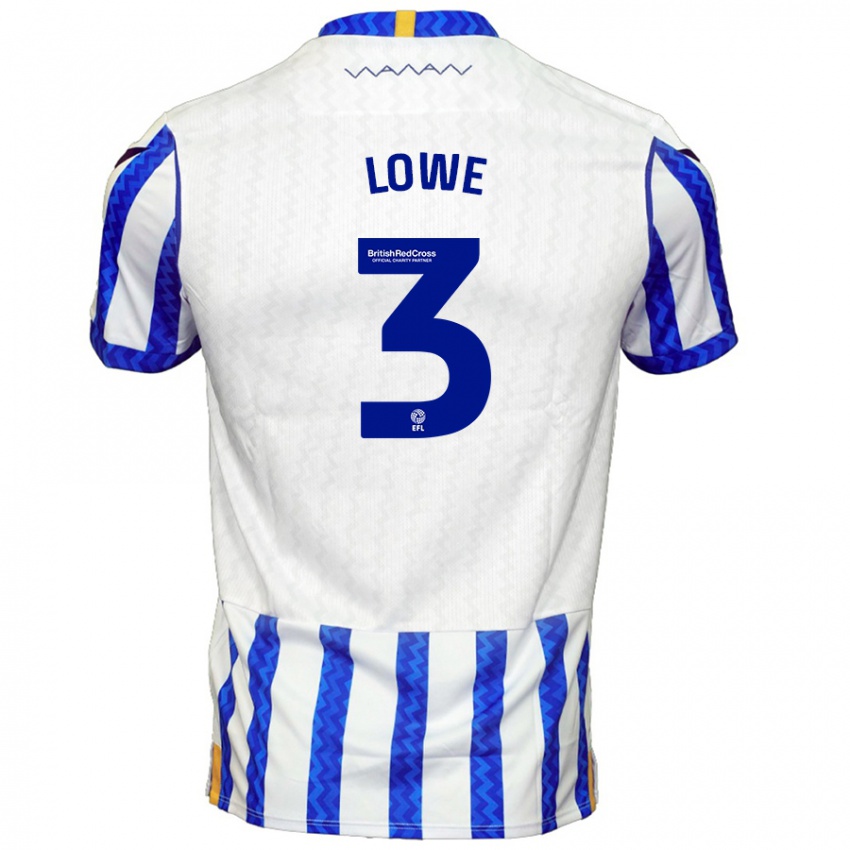 Niño Camiseta Max Lowe #3 Azul Blanco 1ª Equipación 2024/25 La Camisa México