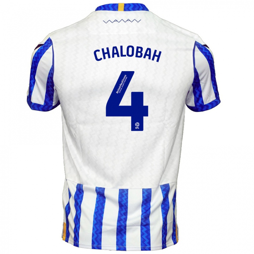 Niño Camiseta Nathaniel Chalobah #4 Azul Blanco 1ª Equipación 2024/25 La Camisa México