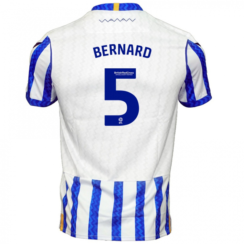 Niño Camiseta Di'shon Bernard #5 Azul Blanco 1ª Equipación 2024/25 La Camisa México