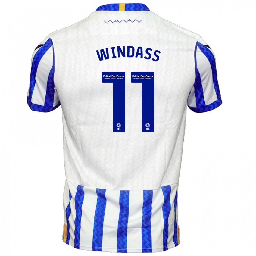 Niño Camiseta Josh Windass #11 Azul Blanco 1ª Equipación 2024/25 La Camisa México