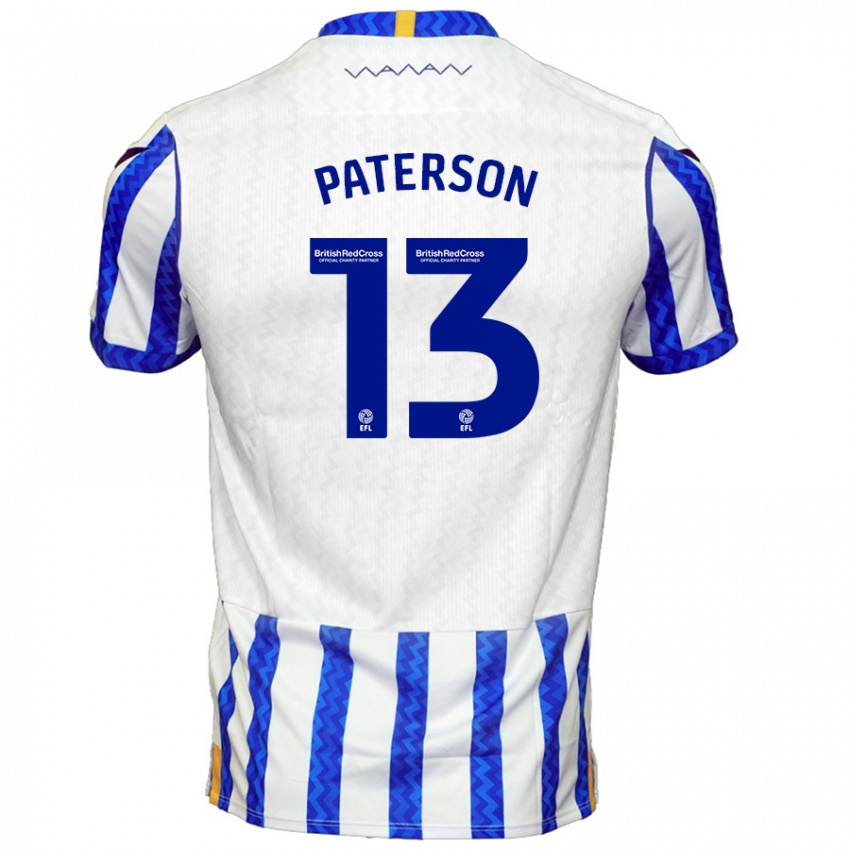 Niño Camiseta Callum Paterson #13 Azul Blanco 1ª Equipación 2024/25 La Camisa México