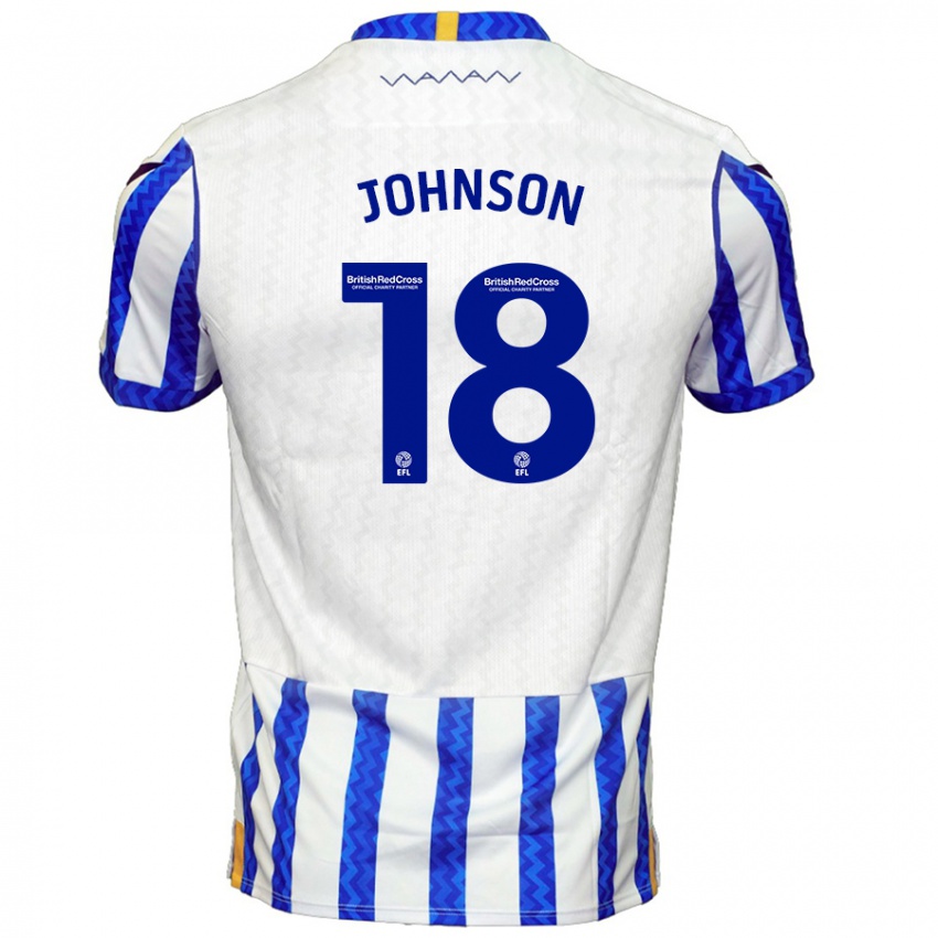 Niño Camiseta Marvin Johnson #18 Azul Blanco 1ª Equipación 2024/25 La Camisa México