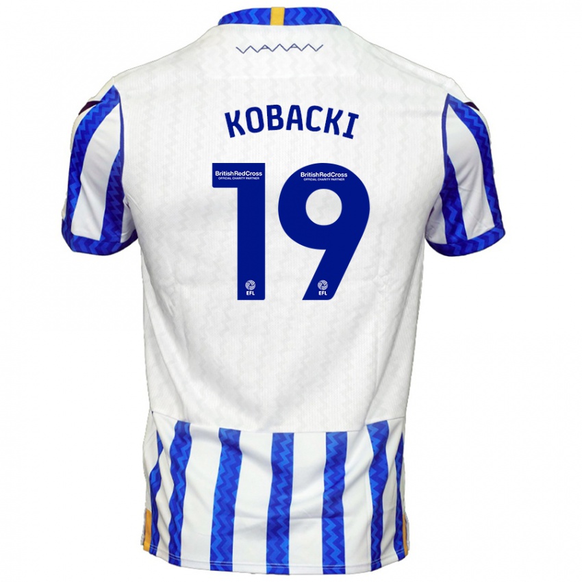 Niño Camiseta Olaf Kobacki #19 Azul Blanco 1ª Equipación 2024/25 La Camisa México