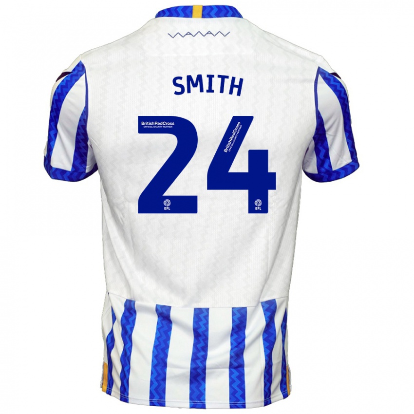 Niño Camiseta Michael Smith #24 Azul Blanco 1ª Equipación 2024/25 La Camisa México