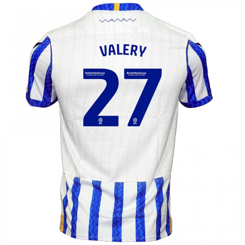 Niño Camiseta Yan Valery #27 Azul Blanco 1ª Equipación 2024/25 La Camisa México