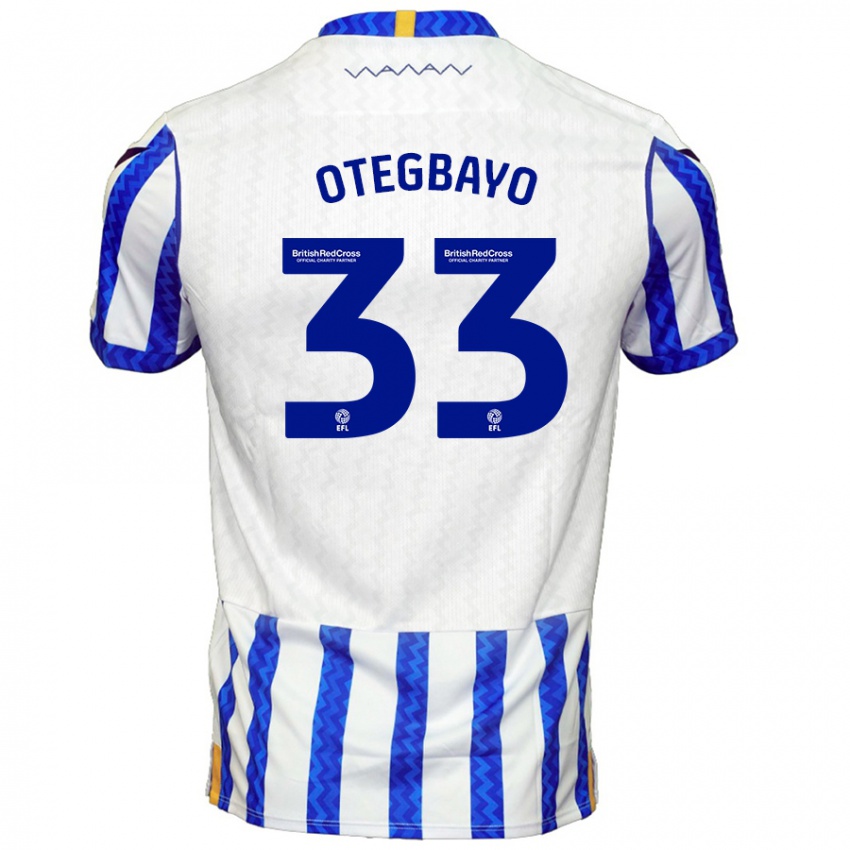 Niño Camiseta Gabriel Otegbayo #33 Azul Blanco 1ª Equipación 2024/25 La Camisa México