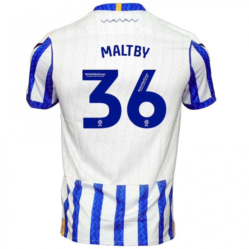 Niño Camiseta Mackenzie Maltby #36 Azul Blanco 1ª Equipación 2024/25 La Camisa México