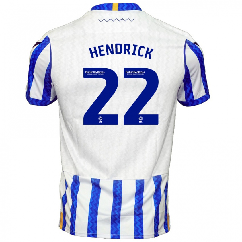 Niño Camiseta Jeff Hendrick #22 Azul Blanco 1ª Equipación 2024/25 La Camisa México