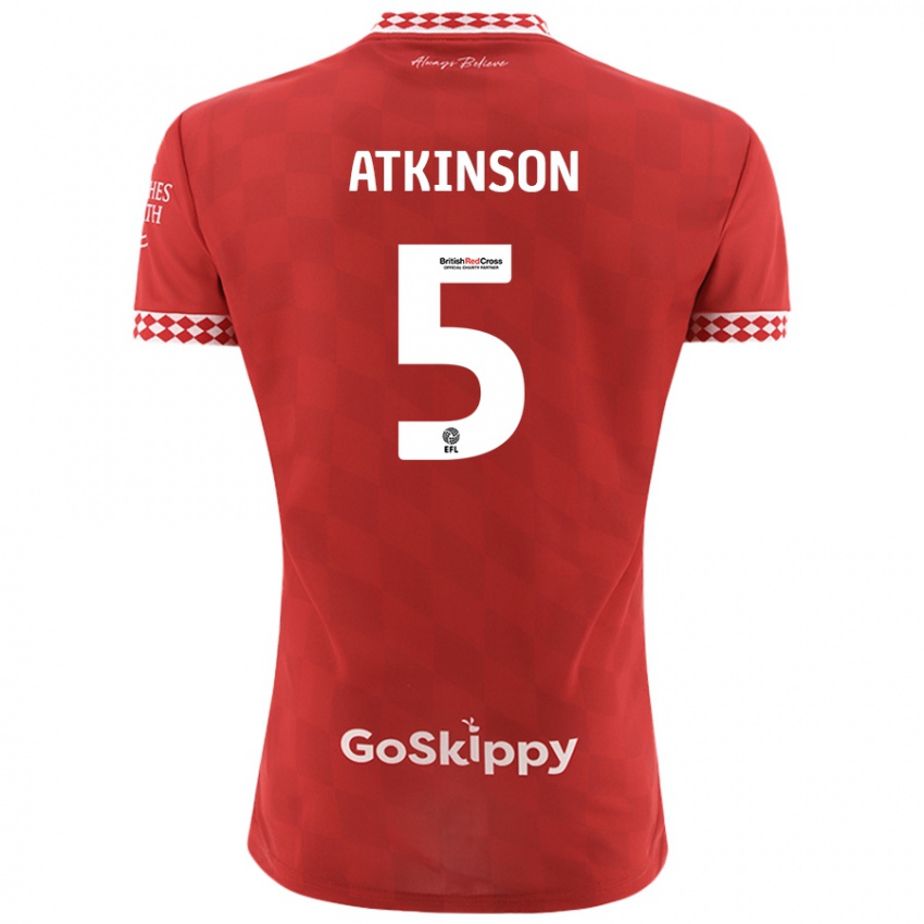 Niño Camiseta Rob Atkinson #5 Rojo 1ª Equipación 2024/25 La Camisa México