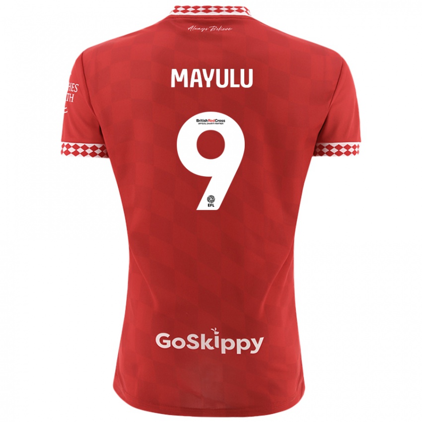 Niño Camiseta Fally Mayulu #9 Rojo 1ª Equipación 2024/25 La Camisa México