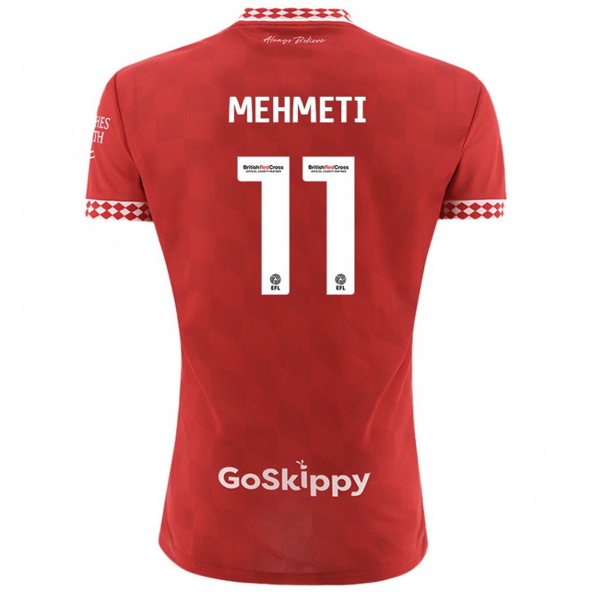 Niño Camiseta Anis Mehmeti #11 Rojo 1ª Equipación 2024/25 La Camisa México