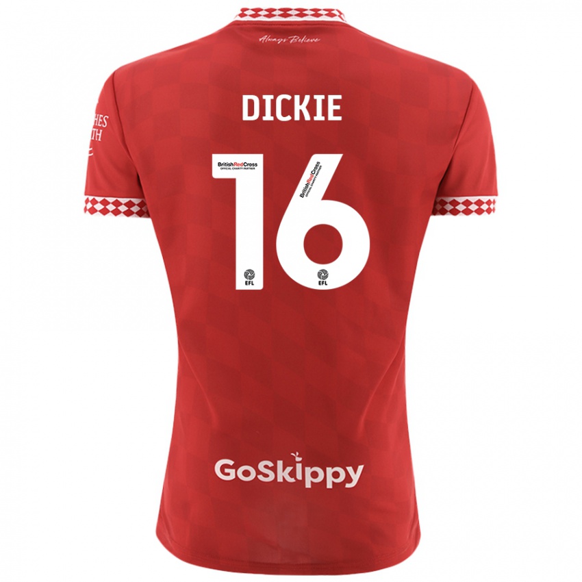 Niño Camiseta Rob Dickie #16 Rojo 1ª Equipación 2024/25 La Camisa México