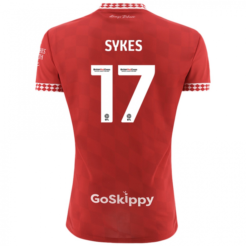 Niño Camiseta Mark Sykes #17 Rojo 1ª Equipación 2024/25 La Camisa México