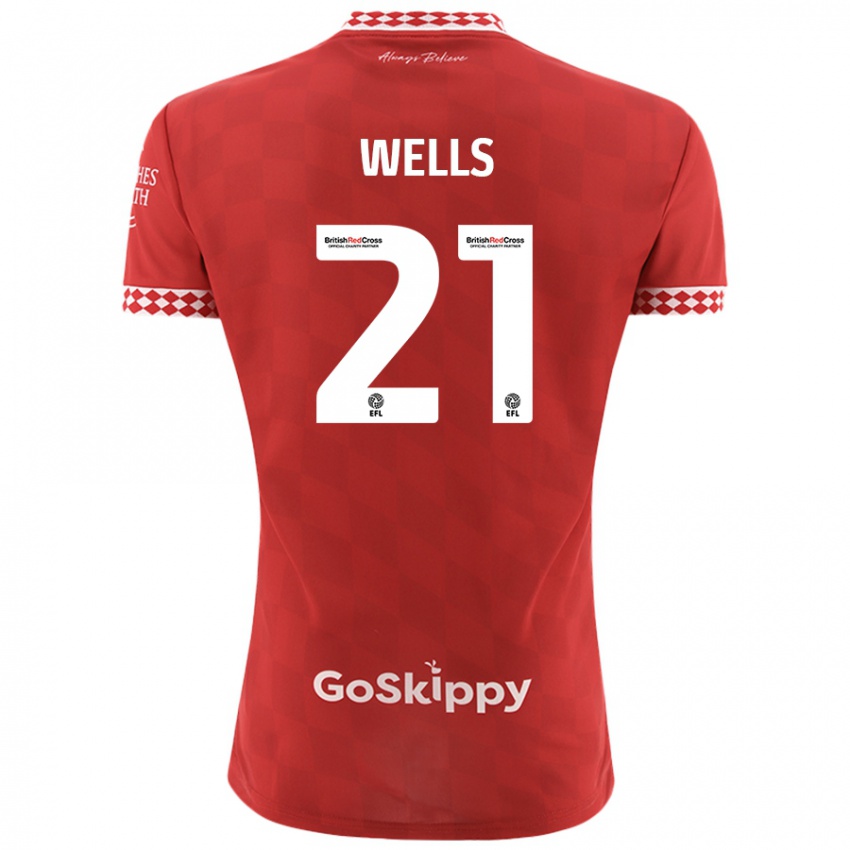 Niño Camiseta Nahki Wells #21 Rojo 1ª Equipación 2024/25 La Camisa México