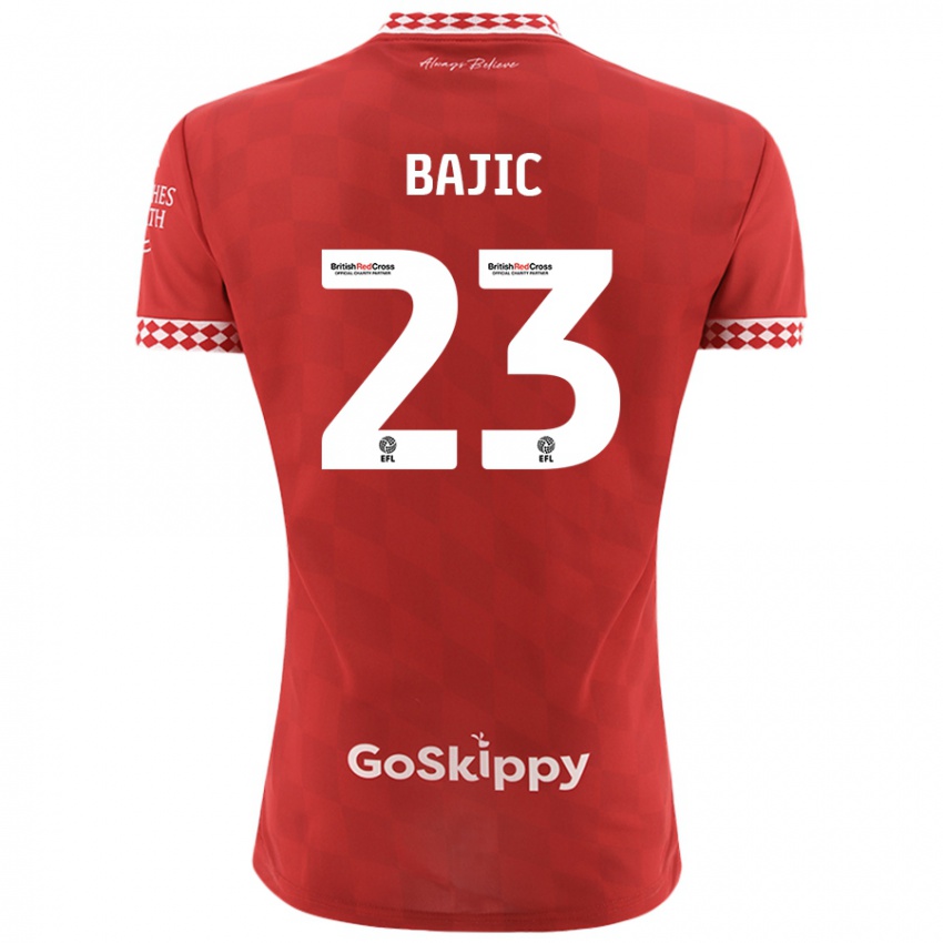 Niño Camiseta Stefan Bajic #23 Rojo 1ª Equipación 2024/25 La Camisa México